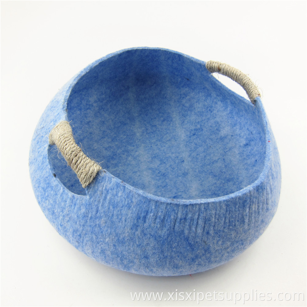 Washable felt Cat Bed wool Cave wool cat bed kitten gift bed